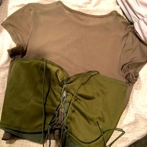 Mesh corset crop top, never worn